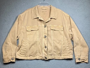 Ava & Viv Blazer Jacke Damen Plus 2X Beige Knopfleiste Freizeit Stretch - Bild 1 von 14