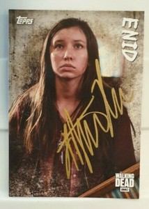 The Walking Dead KATELYN NACON Signed Topps Trading Card (Enid)