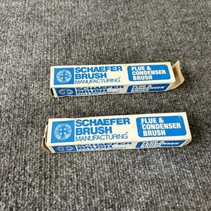 Lot Of 2 Schaefer Brush 7/8" Diameter Condenser Brush Stainless Steel Male Threa - Picture 1 of 10