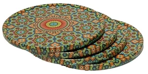 4er Set Deko Mosaik Untersetzer für Getränke Bunt Fliesen Design Tisch Deko - Bild 1 von 3