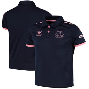 Everton Kid's Navy Polo Football Hummel Travel Polo Top - New - Picture 1 of 1