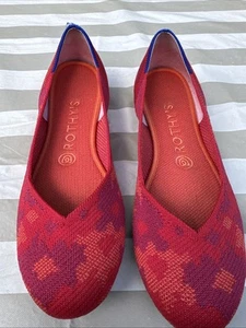 Rothy's The Flat Red Botanicamo Retired Women’s Size 7.5 - Picture 1 of 7