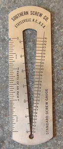 🗽VINTAGE TORNILLO SUREÑO ESTÁNDAR TORNILLO Y MEDIDOR DE ALAMBRE - Imagen 1 de 5