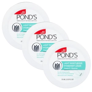 Pond's Light Moisturizer Cream, For Soft and Glowing Skin, Vitamin E, 3-Pack of - Picture 1 of 6