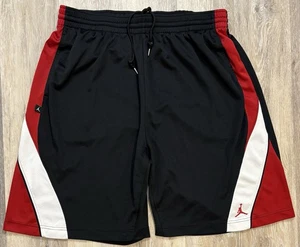 Air Jordan Men’s Basketball Shorts XL Jumpman Y2K Nike Dri-Fit Black Red White - Picture 1 of 8