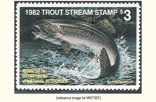 HALFPRICEFISH Minnesota Trout Stamp 1982 $3.00 - Image 1 of 1