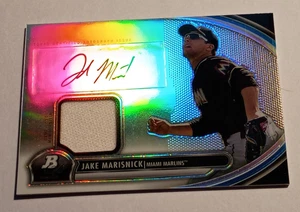 2013 Bowman Platinum Relic Autographs #JM Jake Marisnick Miami Marlins - Picture 1 of 2