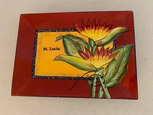 "Bandeja para servir Birds of Paradise Santa Lucía A Gift Corp 10"" x 7""" - Imagen 1 de 5