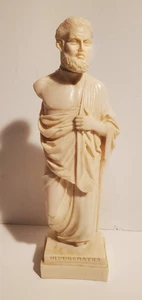SOUVENIR GRIECHENLAND GRIECHISCHER GELEHRTER HIPPOKRATES STATUE SKULPTUR ALABASTER DIAMANT - Bild 1 von 3