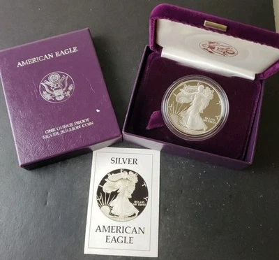 1986 S Proof $1 American Silver Eagle Dollar - Image 1 of 3