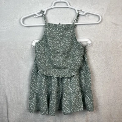 Y2K Hollister Womens Cami Mini Skirt Set Size S Floral Smocked Top Boho Bohemian - Image 1 of 4