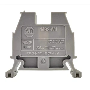 Allen-Bradley Terminal Block 30A 600V Gray 1492-W4 - Picture 1 of 7