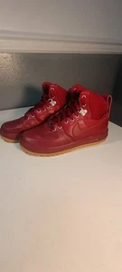 Nike Lunar Force 1 Duckboot Team Red Gum Sole Boots - Picture 1 of 4
