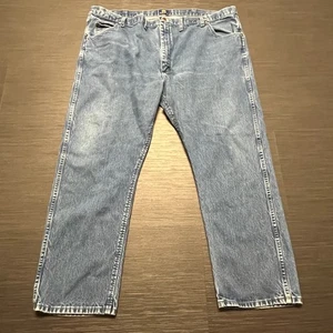 Wrangler 47MWZPW Men's 48 x 30 Denim Cowboy Cut Jeans Distressed - Picture 1 of 7