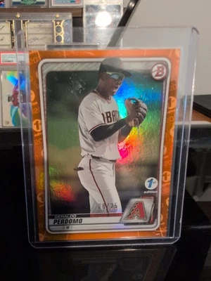 2020 Bowman Orange Bowman 1st Edition #/25 Geraldo Perdomo BD-89 - Image 1 of 2