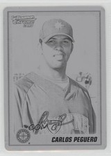 2010 Bowman Chrome Prospects Printing Plate Black 1/1 Carlos Peguero #BCP187 2x6