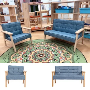 Kids Sofa Children 2 Seater Armchair Toddler Couch Chair Bedroom Playroom - Picture 1 of 14