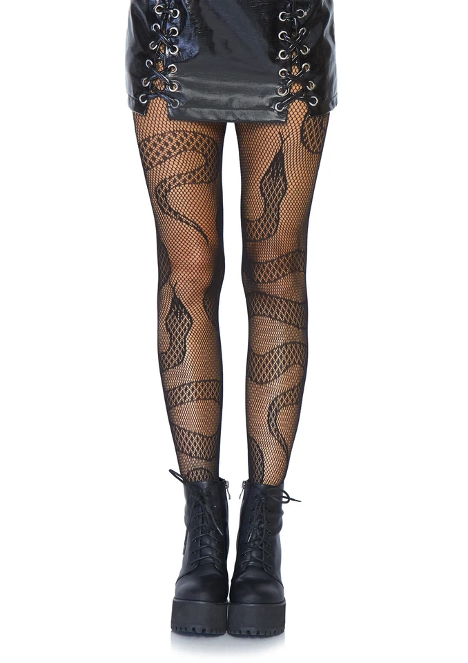 Leg Avenue Women's Dark Alternative Fishnet Tights One Size