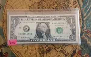 2007 $1 Cool Serial Number ( K 88255559 D ) - Picture 1 of 2