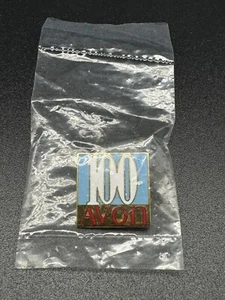 Avon 100 Square Shaped Lapel Pin Brooch - Picture 1 of 3