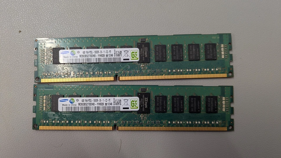 SAMSUNG 4GB 1Rx4 PC3L- 10600R- M393B5270DH-YH9Q9 - Image 1 of 1