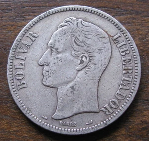 Zaldi2010 - Venezuela, 5 Bolivares de 1910. Silver - Picture 1 of 2