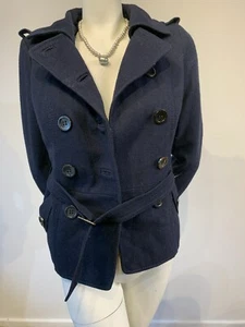 NEW DIVIDED BY H&M JACKET SIZE SMALL UK 12 US 8 NEIVY BLUE 50% WOOL POLYESTER - Picture 1 of 3