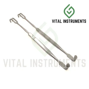 Retractor Jackson 7" doble extremo 2 clavijas hoja de suelo roma acero inoxidable - Imagen 1 de 2