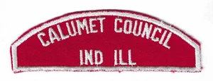 BSA RWS CALUMET COUNCIL INDIANA ILLINOIS RED & WHITE FULL STRIP MINT - Picture 1 of 3