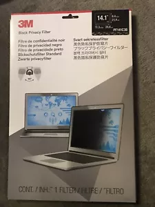BRAND NEW 3M BlackPrivacy Filter for 14.1" Standard Laptop (4:3) PF141C3B PF14.1 - Picture 1 of 3