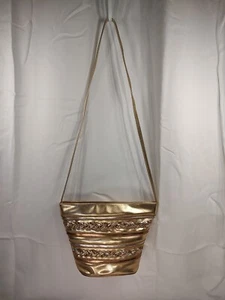 Bolso Bandolera Linea & Milano Dorado Imitación Cuero Acentos Trenzados Cierre de Cremallera  - Imagen 1 de 6