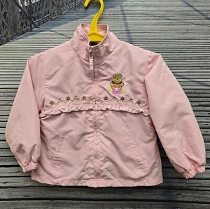 Y2K Kids Headquarters Embroidered Disney Pooh Bear Velour Ruffle Jacket Girls' 5 - Picture 1 of 7