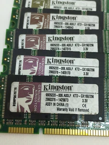 RAM PC Kingston KTD-GX150/256 SDRAM DIMM 168pins 133MHz - Imagen 1 de 4