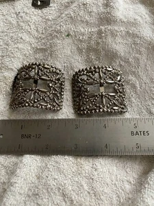 VIntage Art Deco Shoe Clips Cut Steel  - Picture 1 of 7