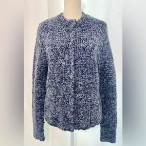 TSE CASHMERE wool camel blend snap front CARDIGAN SWEATER M - Picture 1 of 6