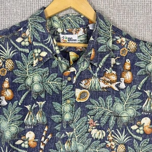Vtg Reyn Spooner Sz 3XL Art of Eddy Fish Food Fruit Cooking Chef Kloth Popover - Picture 1 of 16