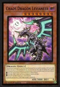 Yugioh Chaos Dragon Levianeer MAGO-EN017 Premium Gold Rare 1st Ed - NM - Imagen 1 de 2
