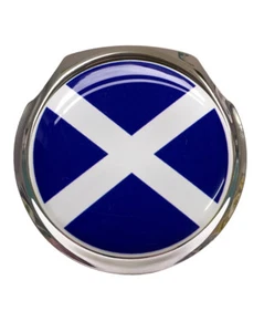 Scotland Saltire Car Grille Badge - FREE FIXINGS - Picture 1 of 3