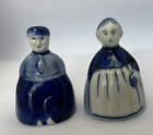 Delft Blue & White - Man & Woman Holland Salt N Pepper Shakers Dbl Rare H-6 Cms