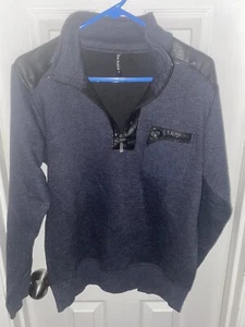 True Rick Mens Sweater with faux black accents in pocket and shoulders - Picture 1 of 6