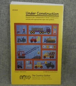 Under Construction Country Quilter CQ128 Applique Quilt Pattern Uncut Bulldozers - Picture 1 of 2