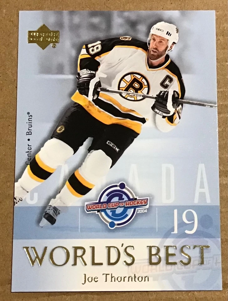 2004-05 JOE THORNTON UPPER DECK WORLD’S BEST INSERT #WB6 BOSTON BRUINS - Image 1 of 2