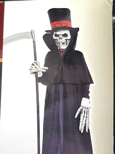 Dapper Death Reaper 7 Piece Costume Child Medium Black Halloween - Picture 1 of 8