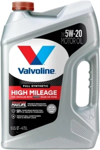 Valvoline Full Synthetic High Mileage with MaxLife Technology SAE 5W-20 Motor Oi - Picture 1 of 9