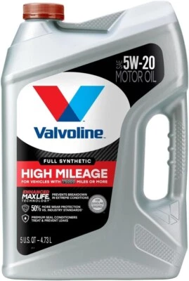 Valvoline Full Synthetic High Mileage with MaxLife Technology SAE 5W-20 Motor Oi - Image 1 of 4