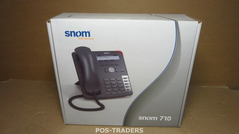 SNOM 710 Phone with 4 Line Display and POE VoIP SIP Wideband Telephone NEW NEU - Image 1 of 3