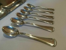 SET 6 CUCCHIAINI DA CAFFÈ POSATE PLACCATE ARGENTO 1000 VINTAGE