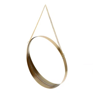 Entryway Mirror Metal Round Mirror Rustic Hanging Wall Mirror - Picture 1 of 12