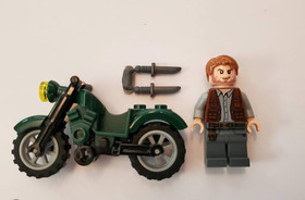Lego Owen 75917 71205 Owen Grady w/Motorcycle Jurassic World Minifigure NEW