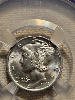 1943 Mercury Dime NGC MS66 - Image 1 of 4